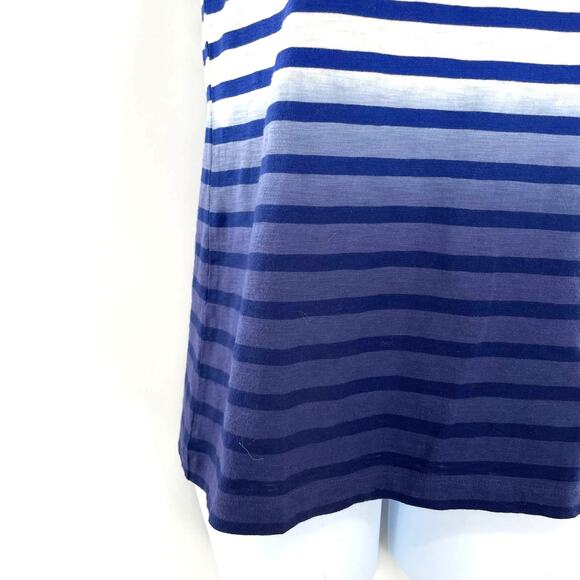 J CREW AN179 Blue White Striped Ombre Short Sleeve Tee Top T-Shirt XS - Picture 5 of 12